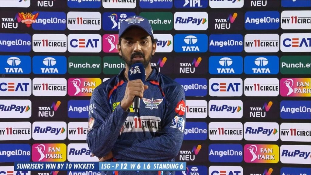 KL Rahul after lost match against SRH